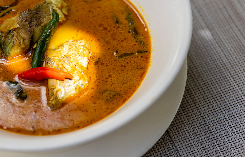 Delicious fish curry from the Kamadhoo Inn; one of many tasty meals on offer.